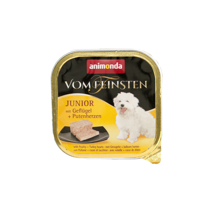 غذای کاسه ای توله سگ با طعم بوقلمون و مرغ آنیموندا Animonda Junior Poultry & Turkey وزن 150 گرم 