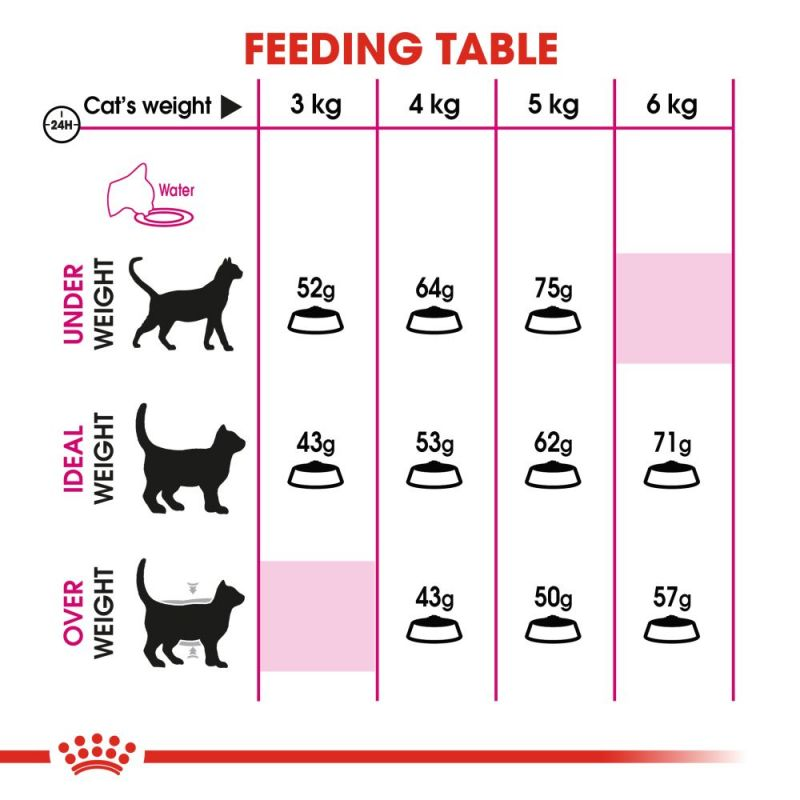  عکس راهنمای تغذیه غذای خشک گربه رویال کنین مدل Protein Exigent وزن 2 کیلوگرم 