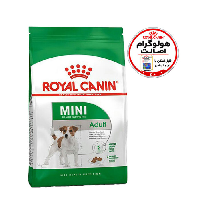 تصویر توضیحات محتویات غذای خشک سگ رویال کنین Royal Canin Mini Adult وزن 8 کیلوگرم 