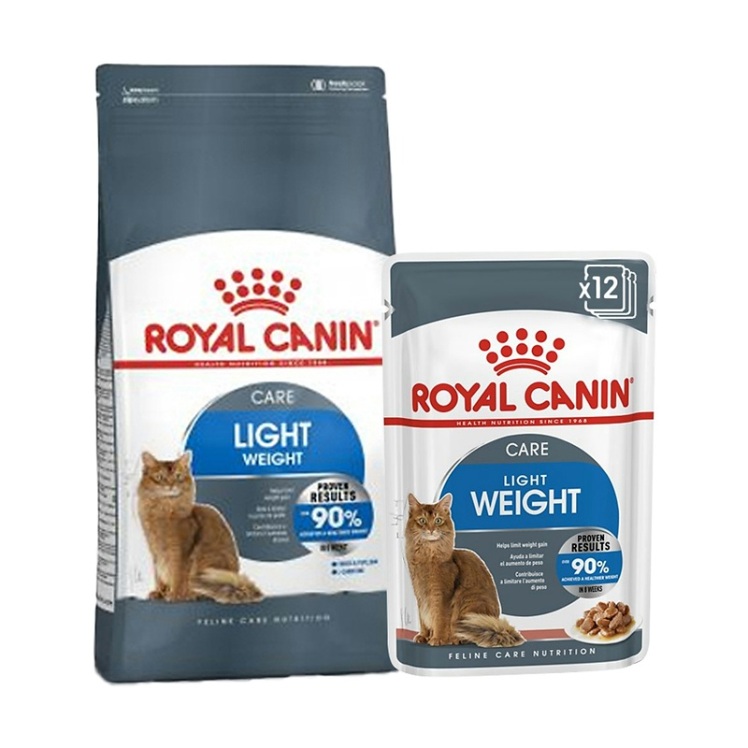 بسته غذای خشک و تر بچه گربه رویال کنین مدل Light Weight Care 2