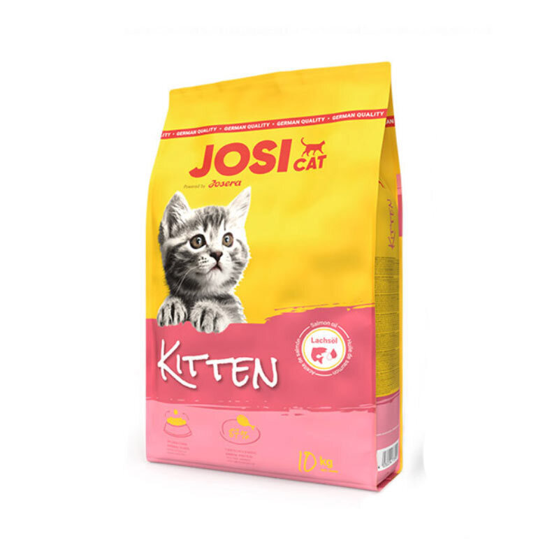  تصویر غذای خشک بچه گربه جوسرا با طعم گوشت پرندگان JosiCat Kitten Poultry وزن 10 کیلوگرم از نمای رو به رو 
