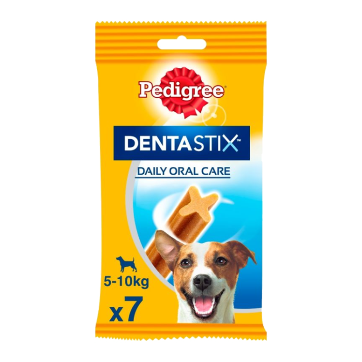 عکس بسته بندی محصول تشویقی سگ پدیگری مدل Dentastix Daily Care بسته 7 عددی