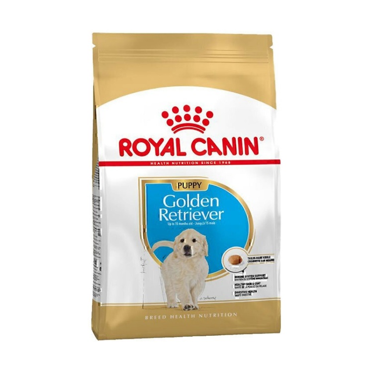 تصویر محتویات غذای خشک توله سگ گلدن رتریور رویال کنین Royal Canin Golden Retriever Puppy وزن 12 کیلوگرم