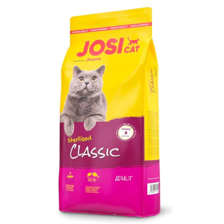 تصویر محتویات غذای خشک گربه کلاسیک جوسرا ‌Josera Josi Cat Classic وزن 18 کیلوگرم