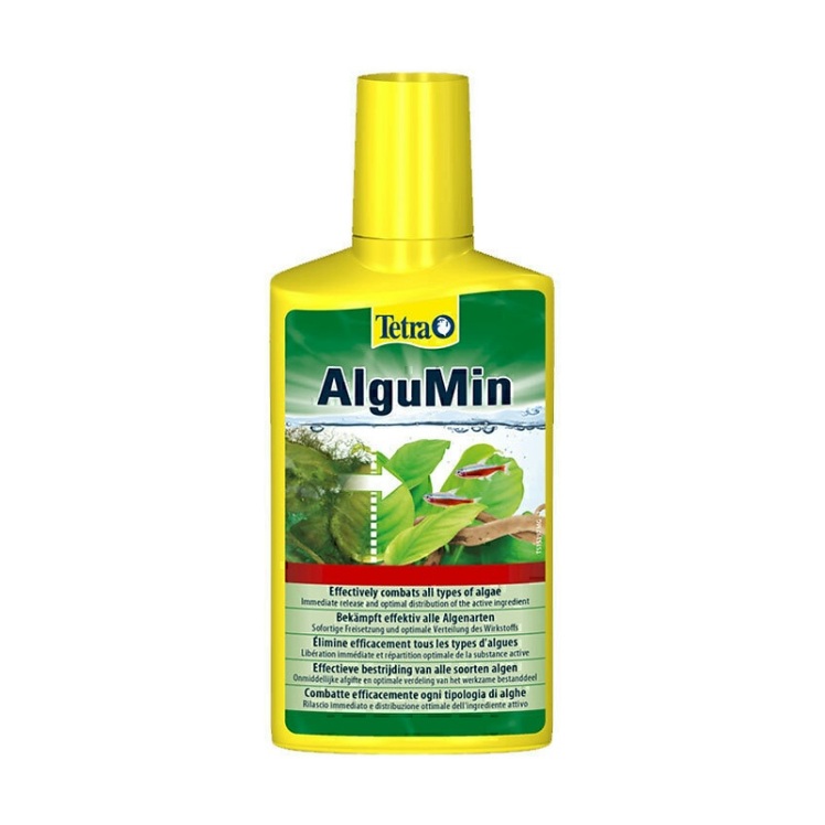 عکس پشت بطری ضد جلبک تترا Tetra Algumin Plus حجم 100 میلی لیتر
