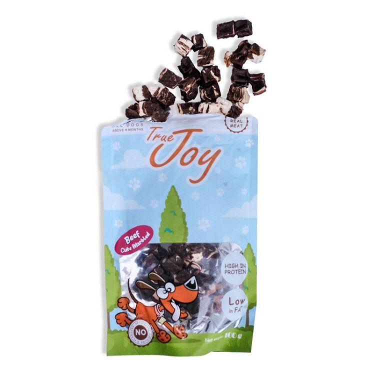 تصویر تشویقی سگ مکعبی تروجوی با طعم گوشت گاو