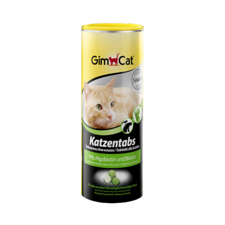 قرص درمان ریزش موی گربه جیم کت با طعم علف دریایی و بیوتین GimCat Tablets Seagrass & Biotin وزن 425 گرم