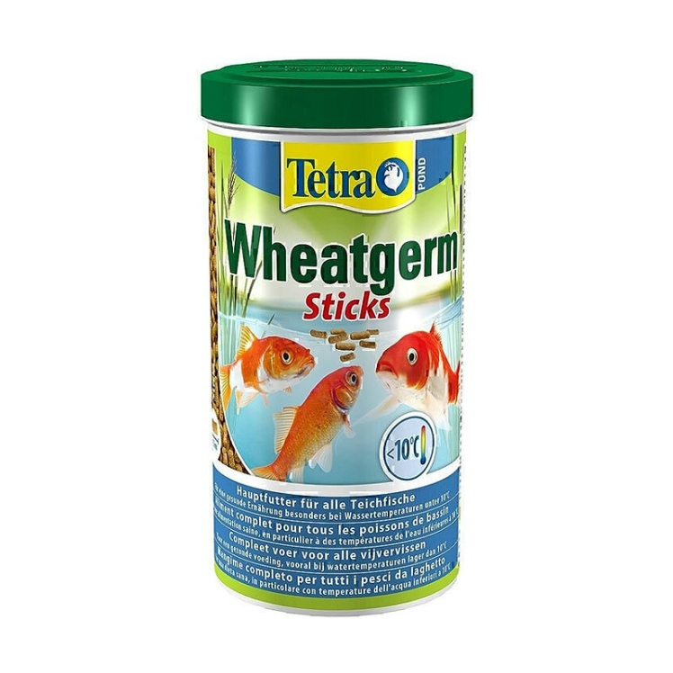 عکس دانه بندی غذای استیکی جوانه گندم ماهی های برکه تترا Tetra Pond Wheat Germ Sticks حجم 1 لیتر