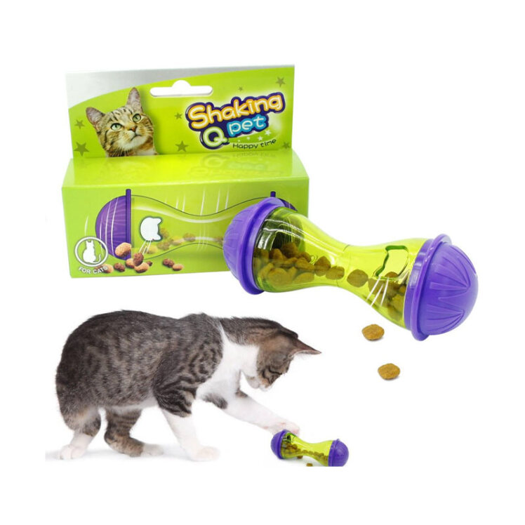 تصویر 1 اسباب بازی مخزن دار دمبلی گربه شیکینگ کیو Shaking Q Cat Toy