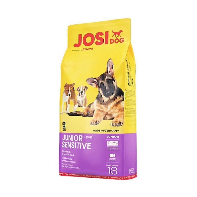 تصویر 2 محتویات غذای خشک سگ جوان حساس مدل جوسی‌ داگ جوسرا Josidog Junior Sensitive وزن 15 کیلوگرم