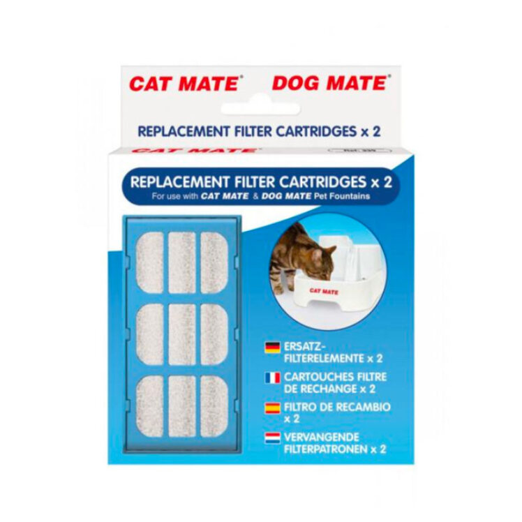 تصویر فیلتر آبخوری اتومات گربه کت میت Cat Mate & Dog Mate Filter Cat Litter Box بسته 2 عددی از نمای رو به رو