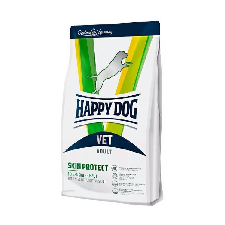 تصویر دانه غذای خشک درمانی مشکلات پوستی سگ هپی داگ Happy Dog VET Diet Skin وزن 1 کیلوگرم
