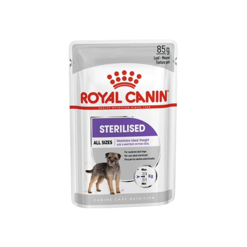  تصویر پوچ سگ عقیم شده رویال کنین Royal Canin Sterilised وزن 85 گرم 