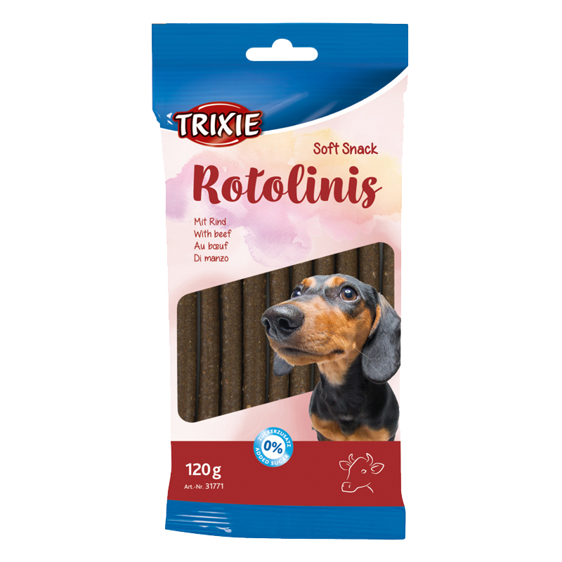  تشویقی سگ تریکسی مدل Rotolinies با طعم گوشت وزن 120 گرم 