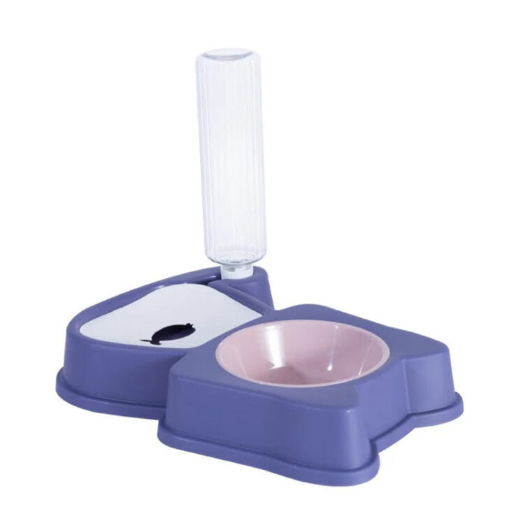 تصویر ظرف آب و غذا اتوماتیک رویال کت رز پت بنفش