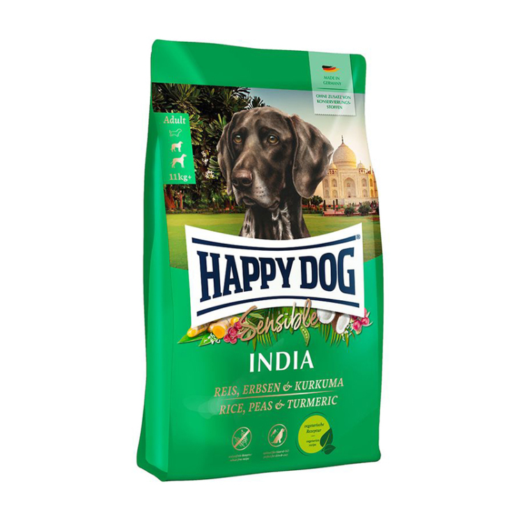 تصویر غذای خشک سوپر پرمیوم سگ بالغ هپی داگ Happy Dog Sensible India وزن 4 کیلوگرم