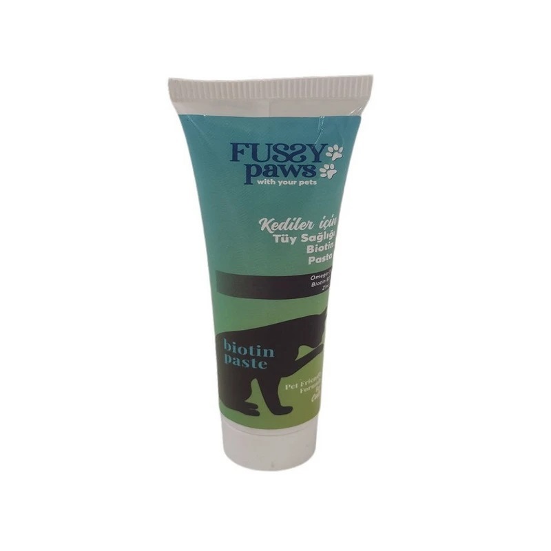  عکس خمیر بیوتین گربه فاسی پاوز برای بهبود سلامت پوست و مو Fussy Paws Biotin Paste وزن 100 گرم 