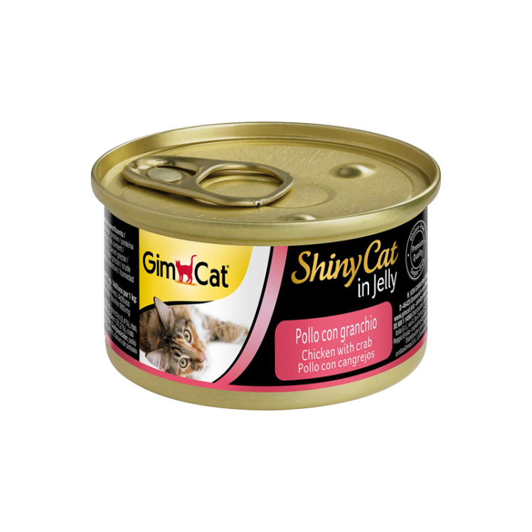 کنسرو غذای گربه جیم‌ کت با طعم مرغ و خرچنگ GimCat Chicken & Crab وزن 70 گرم