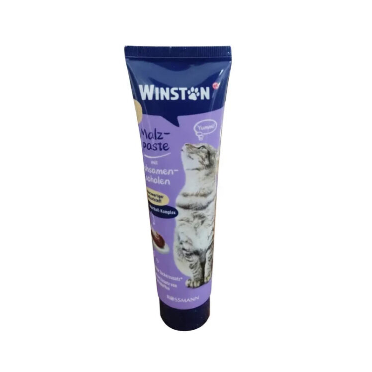 تصویر خمیر مالت گربه وینستون Winston Flea Seed Husks وزن 100 گرم