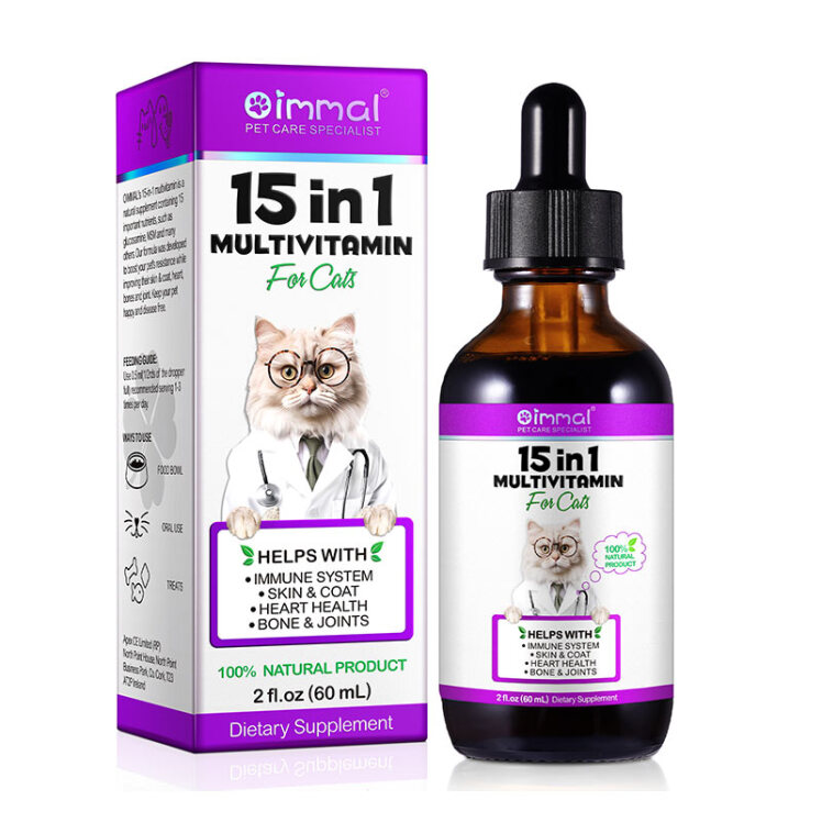 تصویر قطره مولتی ویتامین 15 در 1 گربه اویمال