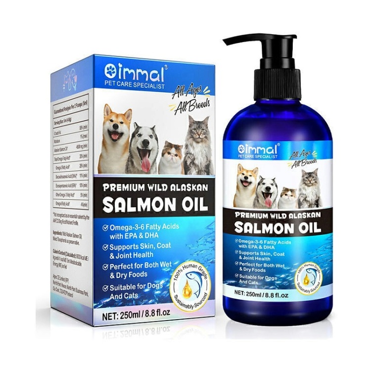 تصویر 2 روغن سالمون اویمال برای گربه و سگ Oimmal Salmon Oil For Dogs And Cats 