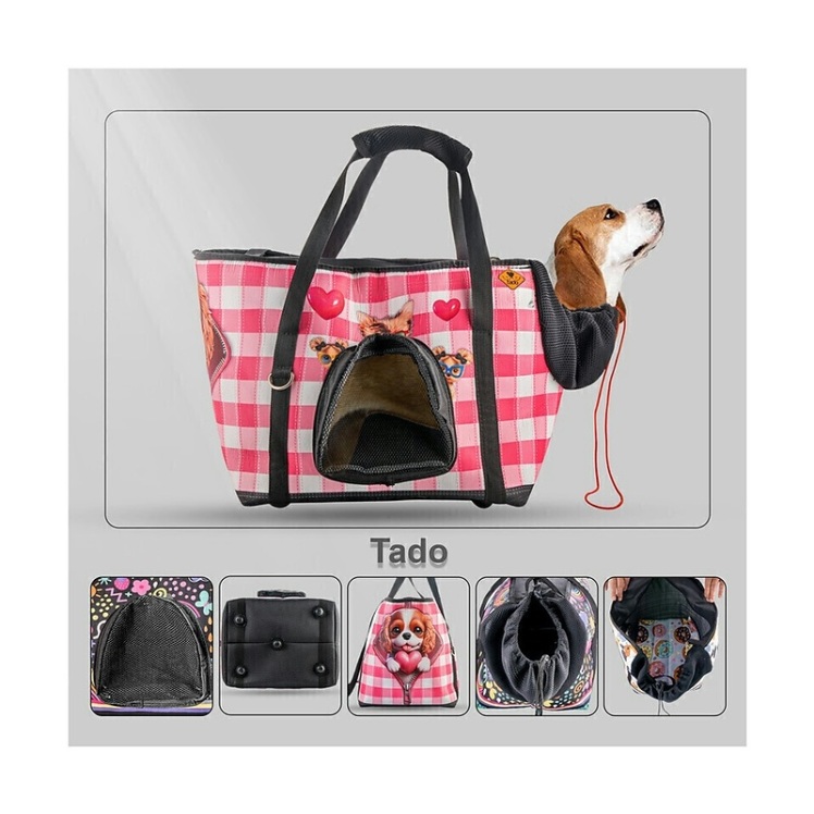 عکس کیف دستی سگ و گربه تادو طرح استایلیش Tado Handy Bag سایز S طرح 1
