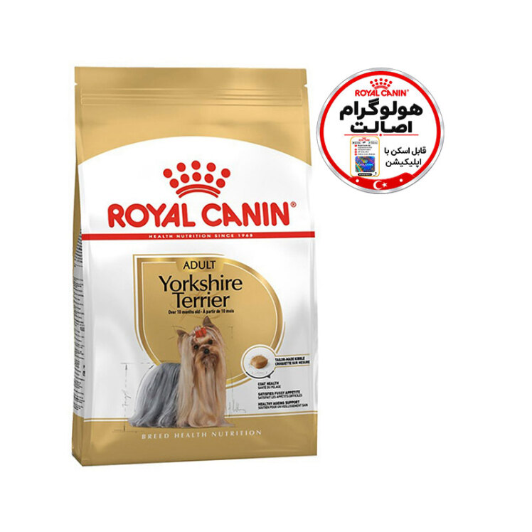 عکس غذای خشک سگ بالغ یورکشایر تریر رویال کنین Royal Canin Adult Yorkshire Terrier وزن 1.5 کیلوگرم از نمای پشت