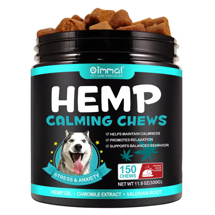 تصویر تشویقی سگ جویدنی آرامبخش اویمال با طعم اردک پکن بسته 150 عددی