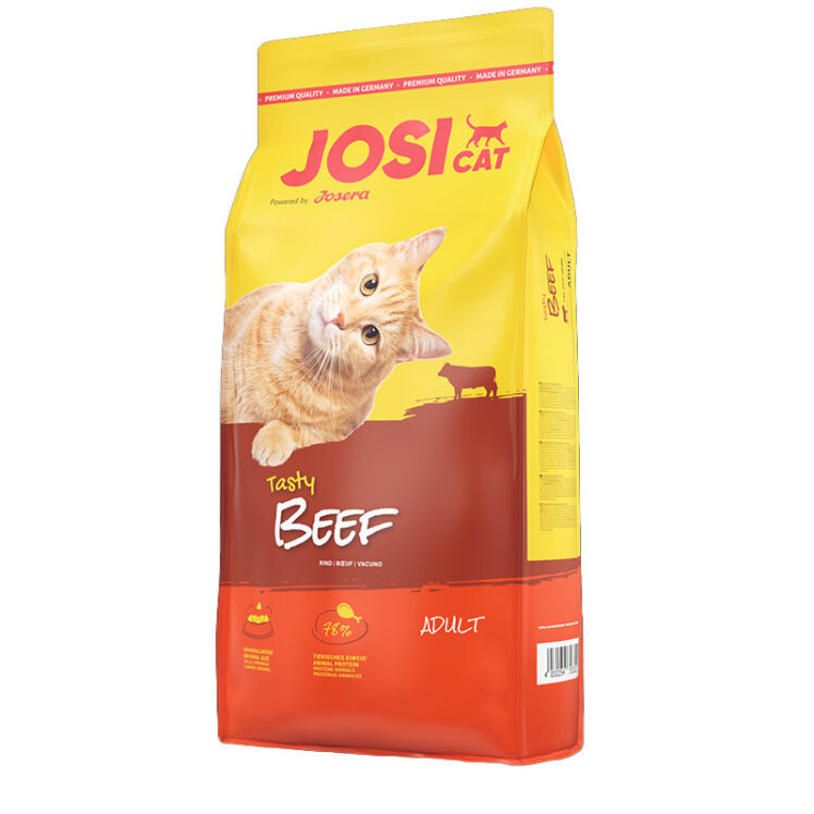 تصویر محتویات غذای خشک گربه جوسرا مدل جوسی کت با طعم گوشت Josera Josicat Beef وزن 10 کیلوگرم