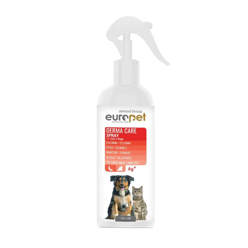  تصویر اسپری مراقبت از پوست یوروپت مخصوص سگ و گربه Europet Derma Care Spray وزن 250 گرم 