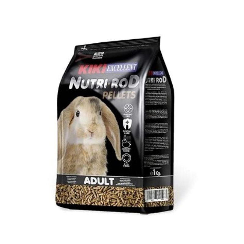  تصویر پلت تغذیه خرگوش کیکی Kiki Nutri rod pellets وزن 1 کیلوگرم 