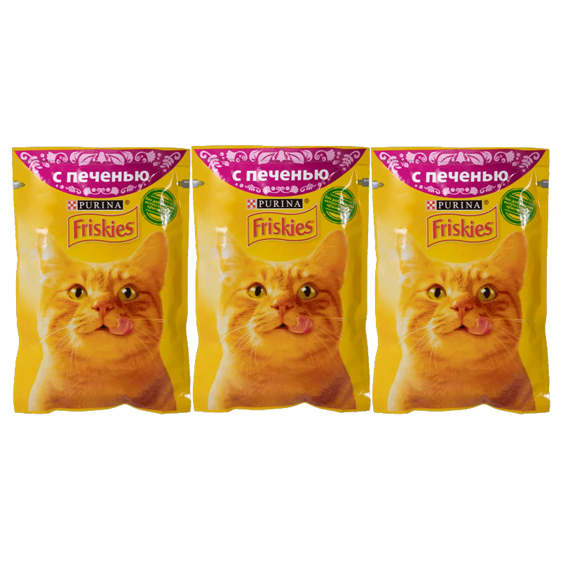 تصویر بسته پوچ گربه فریسکیز مدل Liver وزن 85 گرم مجموعه ۳ عددی