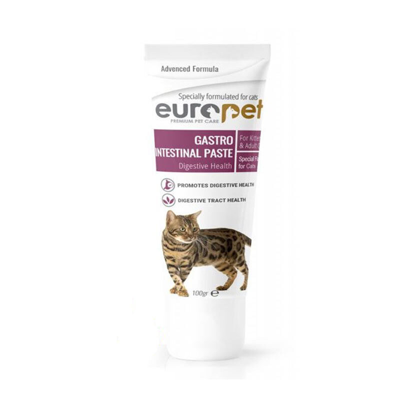  تصویر خمیر تقویت دستگاه گوارش گربه یوروپت Europet Gastro Intestinal Paste وزن 100 گرم 