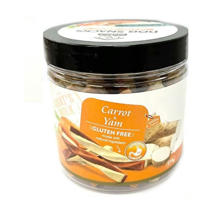 تصویر 2 تشویقی سگ بدون گلوتن هابون با طعم شیر بز، هویج و سیب زمینی شیرین Howbone Dog Snacks With Goat's Milk,Carrot,and
