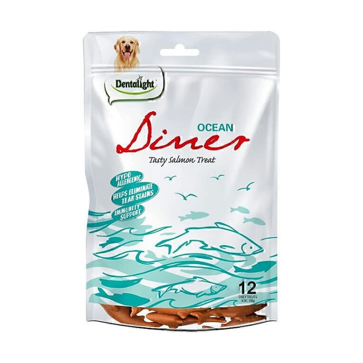 تصویر 2 تشویقی سگ نوتری دینر دنتالایت با طعم سالمون Dentalight Dog Treat With Salmon بسته 12 عددی