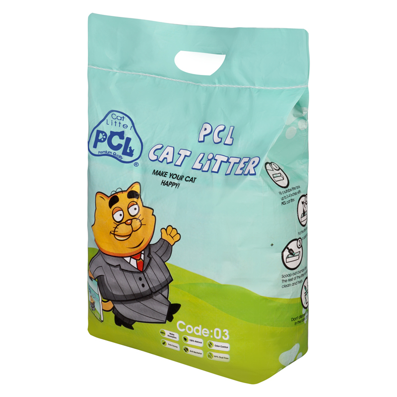  عکسجزییات بسته بندی خاک گربه پی سی ال مدل PCL03 وزن 10 کیلوگرم 