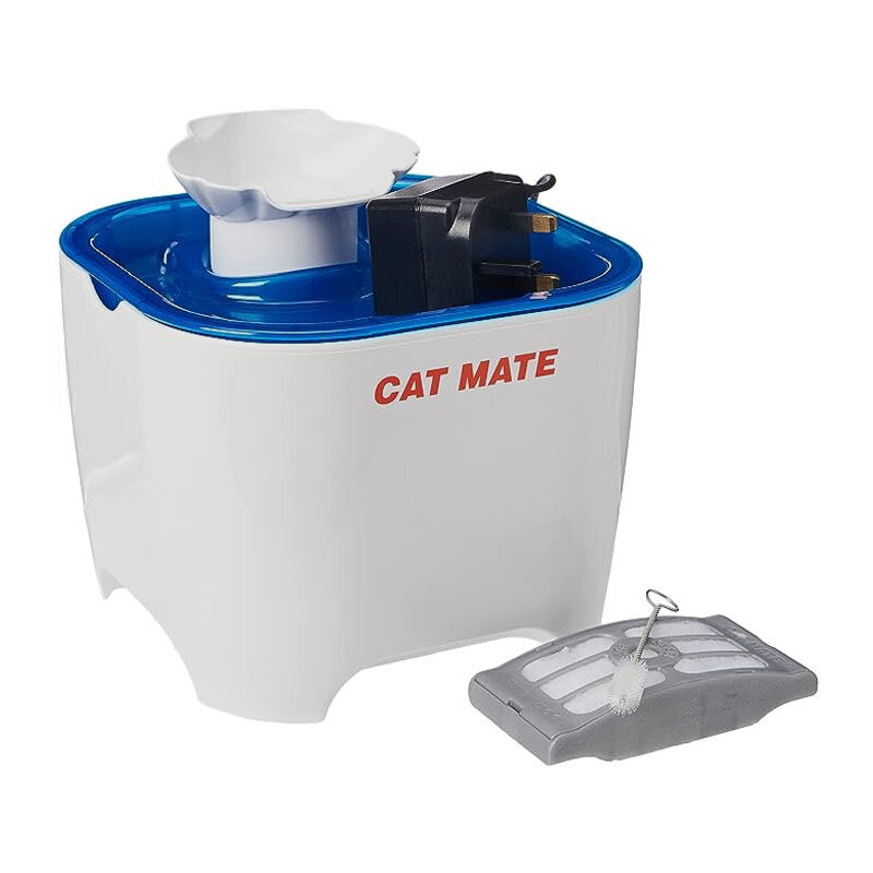  کس از بغل آبخوری سگ و گربه کت میت Cat Mate Drink Fountain حجم 3 لیتر به همراه متعلقات موجود در جعبه 
