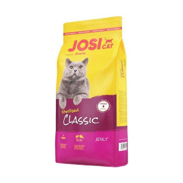 تصویر محتویات غذای خشک گربه عقیم شده جوسرا Josera Josi Cat Classic وزن 18 کیلوگرم
