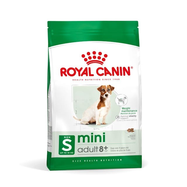 تصویر دانهبندی غذای خشک سگ رویال کنین +8 Royal Canin Mini Adult وزن 2 کیلوگرم