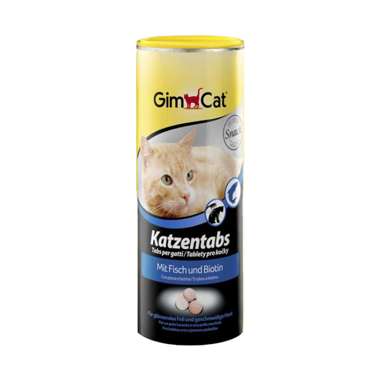 قرص درمان ریزش موی گربه جیم کت با طعم ماهی و بیوتین GimCat Tablets Fish & Biotin وزن 425 گرم