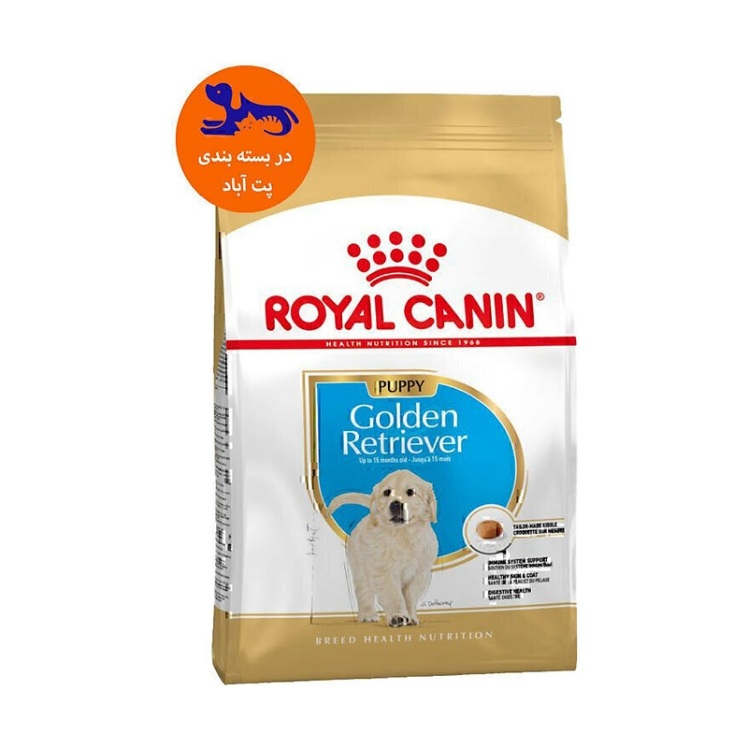 تصویر محتویات غذای خشک توله سگ گلدن رتریور رویال کنین Royal Canin Golden Retriever Puppy وزن 1 کیلوگرم