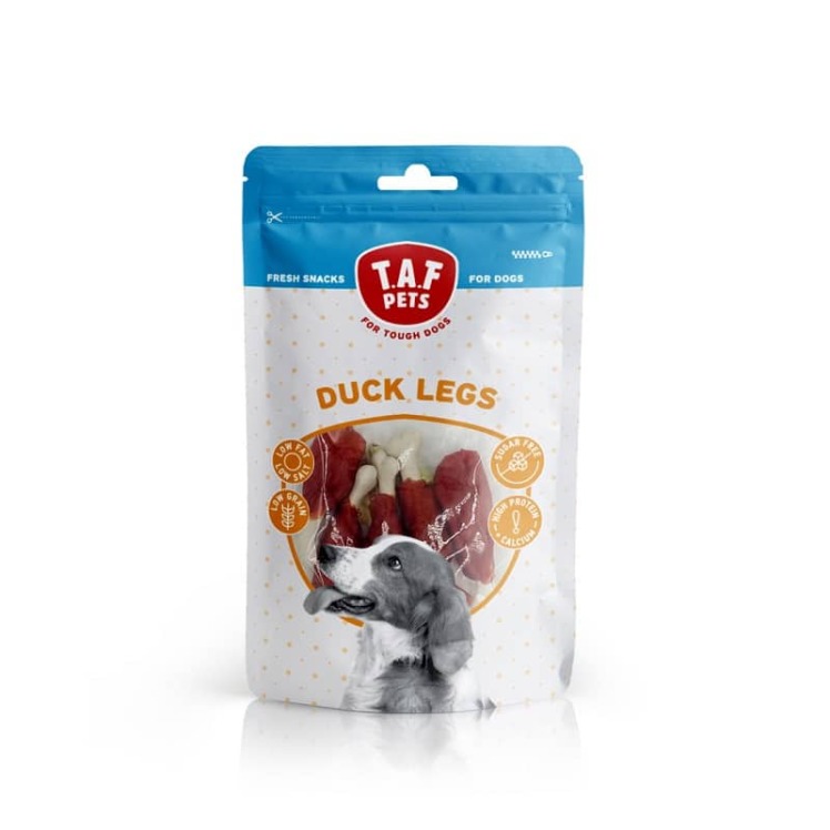 عکس تشویقی استخوانی سگ تاف پتز با طعم اردک T.A.F. Pets Duck Legs وزن 75 گرم