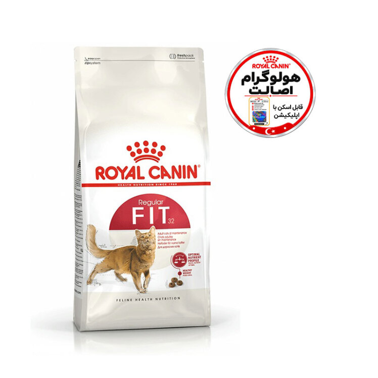 عکس جزییات بسته بندی غذای خشک گربه رویال کنین مدل Regular Fit 32 وزن 2 کیلوگرم