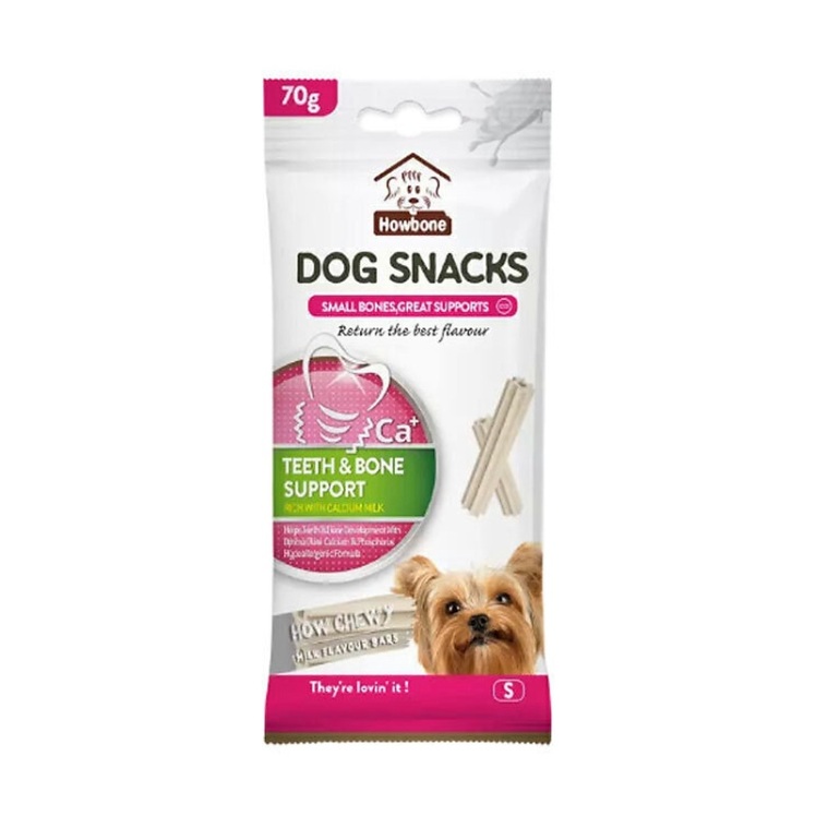 تصویر 2 اسنک تشویقی تقویت استخوان ها و دندان ها هابون با طعم شیر Hawbone Dog Snacks With Milk Flavour وزن 70 گرم