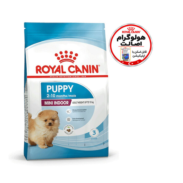 عکس جزییات غذای خشک توله سگ رویال کنین مدل Mini Indoor Puppy وزن 1.5 کیلوگرم
