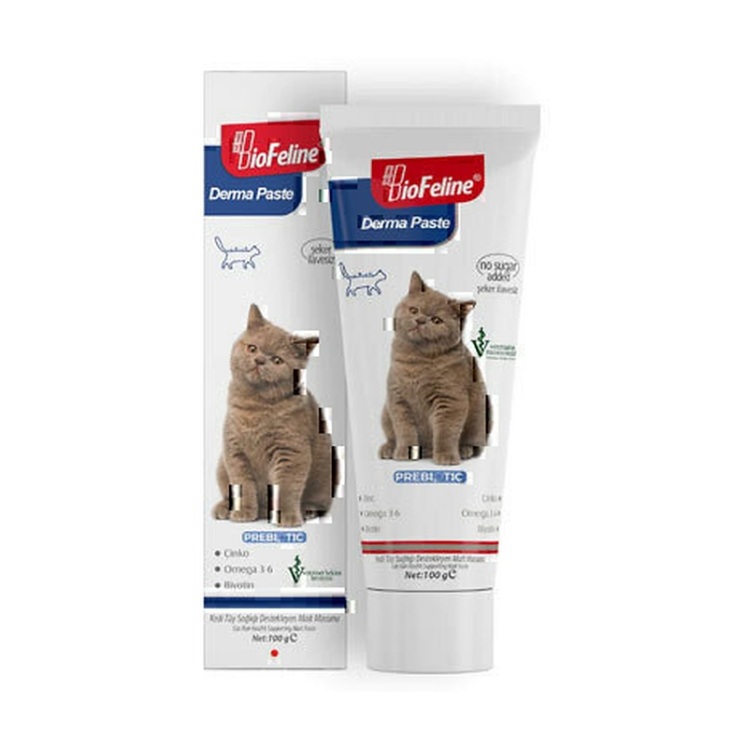 تصویر محصول خمیر تقویت کننده پوست و مو گربه بیوفلاین BioFeline Derma Paste وزن 100 گرم