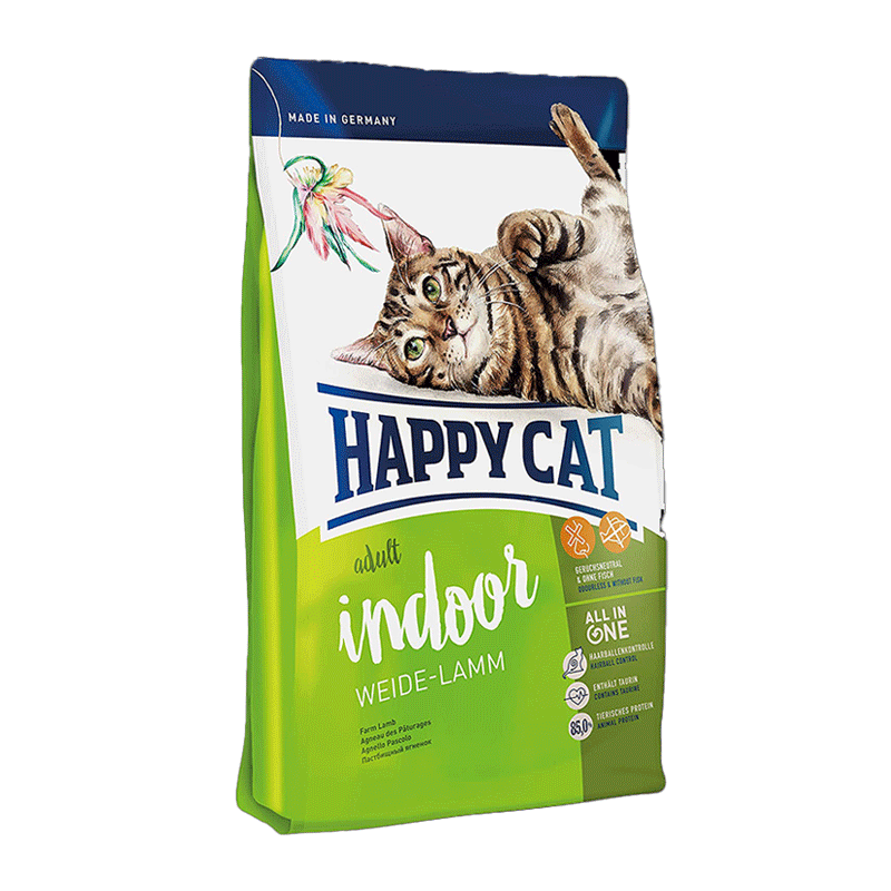  تصویر غذای خشک گربه هپی کت مدل Adult Indoor Weide-Lamm وزن 10 کیلوگرم 