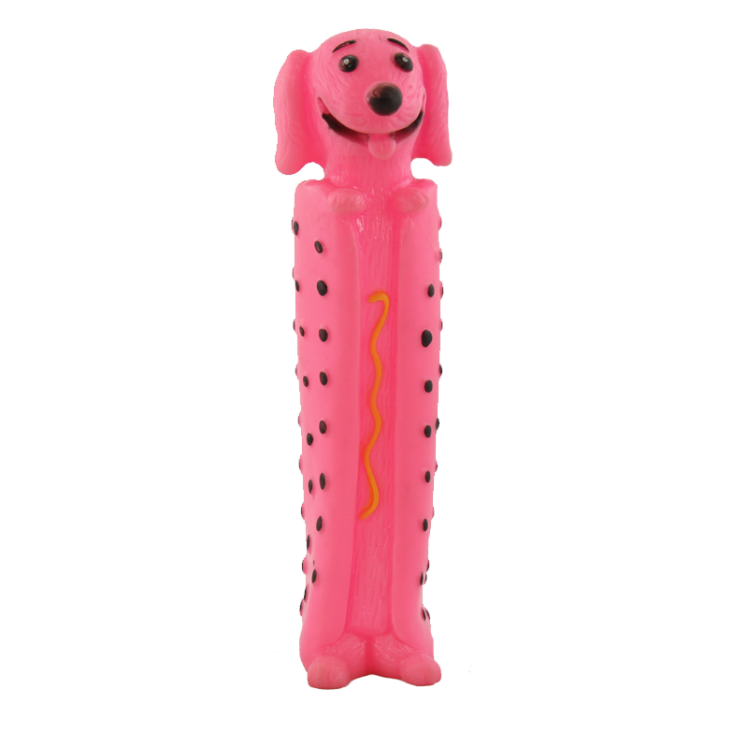 عکس اسباب بازی دندانی سگ جابز پت مدل سگ سوسیسی رنگ صورتی 