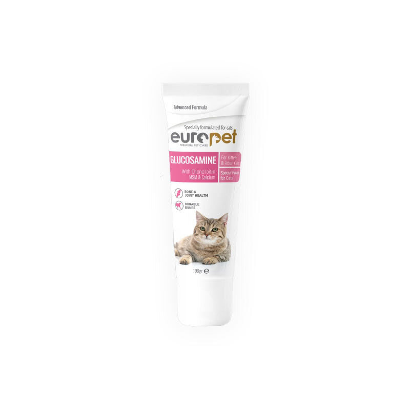  تصویر خمیر گلوکزامین گربه یوروپت Europet Cat Glucosamine وزن 100 گرم 
