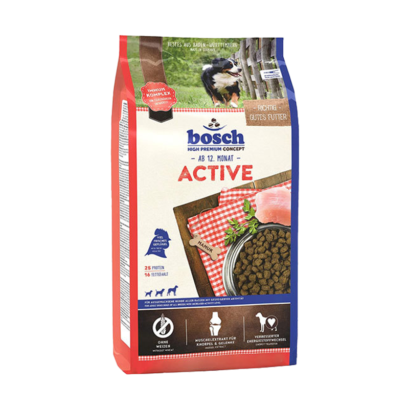  غذای خشک سگ بوش با طعم مرغ Bosch Active Poultry وزن 3 کیلوگرم 